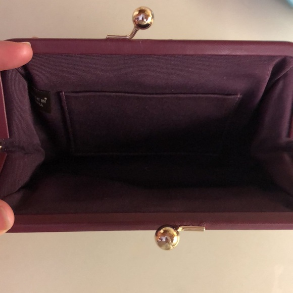 Coach burgundy suede clutch - Picture 2 of 5